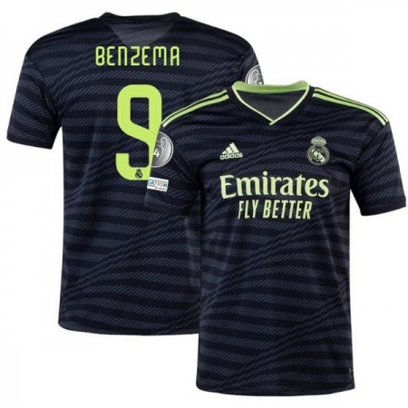 Levné Real Madrid BENZEMA 9 Alternativní Fotbalové dresy 2022-23 Krátký Rukáv